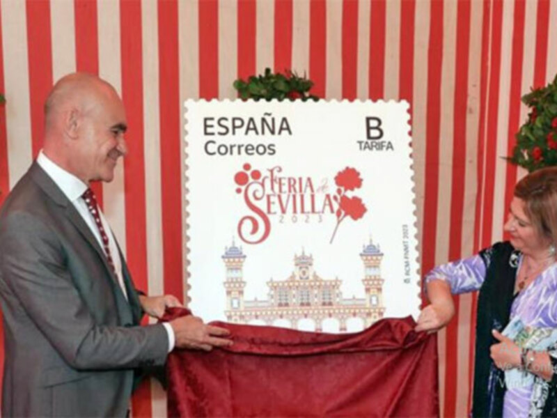  Correos emite un sello dedicado a la Feria con el diseño de su Portada y con una tirada de un millón de copias.