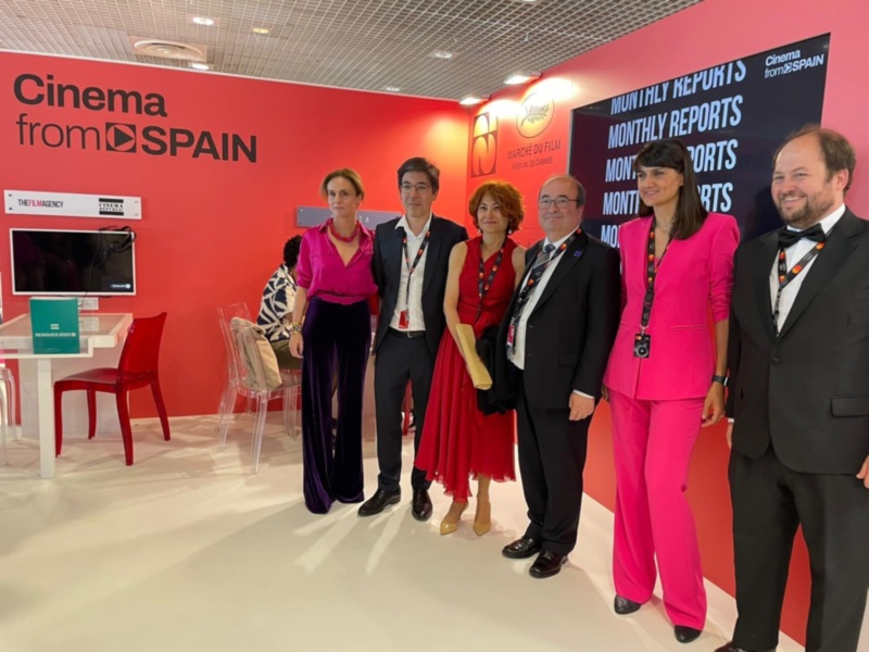 Miquel Iceta visita el Marché du Film del Festival de Cannes 2023, en el que España es País Invitado de Honor
