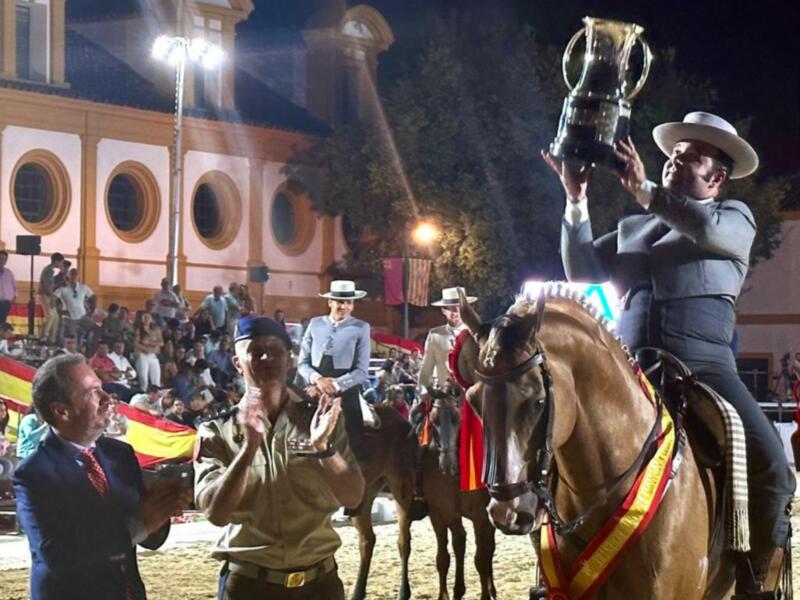 Rafael Arcos se hace con el primer puesto en la Copa del Rey de Doma Vaquera celebrada en la Real Escuela