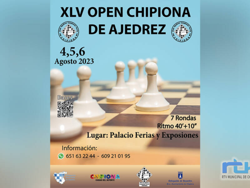 Medio centenar de participantes en el histórico Open Chipiona de Ajedrez que se disputará desde hoy hasta el domingo