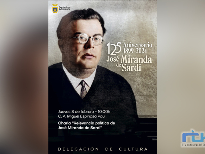 Chipiona conmemora el 125 aniversario del natalicio de José Miranda de Sardi con una charla sobre su relevancia política