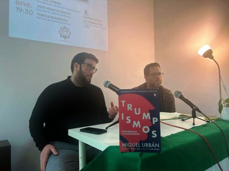 Miguel Urbán presenta con José Ignacio García su libro sobre la extrema derecha