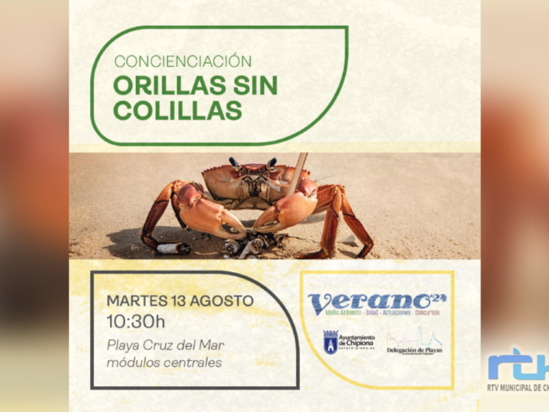 La actividad de concienciación ‘Orillas sin colillas’ mañana en la playa de la Cruz del Mar-El Muelle  