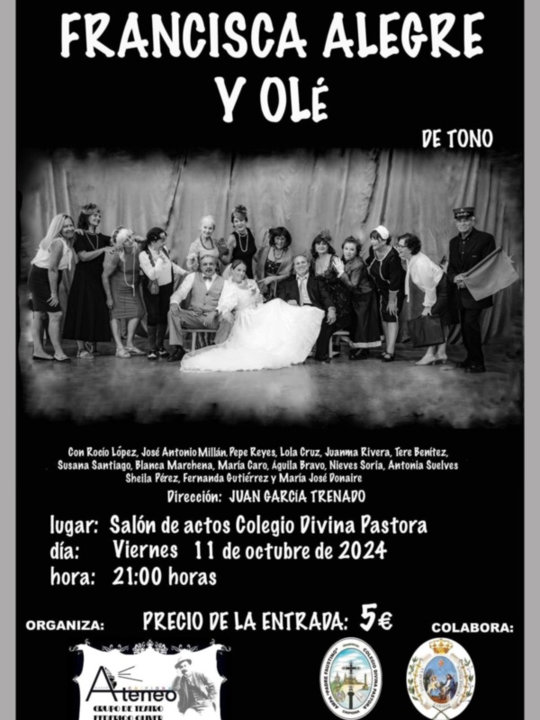 Próximo viernes 11 de octubre las 21:00h en el colegio Divina Pastora estreno de esta divertida obra