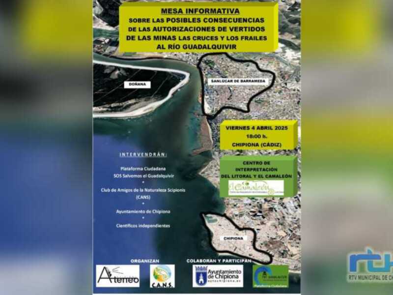 El Centro El Camaleón acoge el viernes una charla sobre las consecuencias de autorizar vertidos de minas al Guadalquivir 
