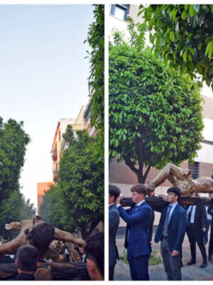 El Cristo de la Clemencia recorre San Juan de la Salle en su solemne Vía Crucis