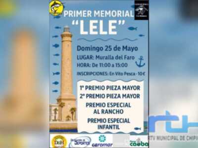 Abiertas las inscripciones para el primer concurso de pesca Memorial ‘Lele’ que se celebra el 25 de mayo   