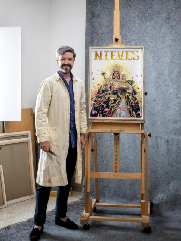 Imágenes del proceso del Cartel anunciador de las Fiestas en Honor y Gloria de Ntra. Sra. de las Nieves Coronada Patrona y Alcaldesa de Honor