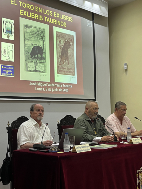  José Miguel Valderrama explora la huella taurina en los exlibris en el Ateneo de Sevilla