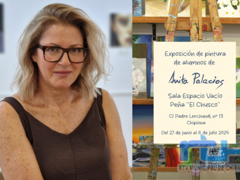 Exposición de pintura de alumnos de Anita Palacios en la Sala Espacio Vacio, Peña El Chusco, C/J Padre Lercundí, nº 13, Chipiona. Del 27 de junio al 6 de julio de 2024.