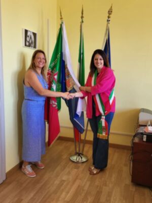  Gema García Roca y Silvia Carocci refuerzan los lazos institucionales entre Alcalá del Río y Artena