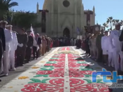 Belenistas y Vía Franciscana TAU en plenos preparativos para la realización de la alfombra de sal del día de la Virgen de Regla