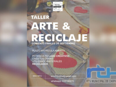 La asociación Ecochipiona lanza un taller de arte y reciclaje que se realizará en octubre