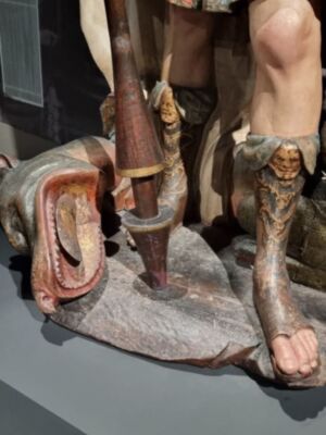 San Jorge y El Dragón en el Museo de Sevilla.