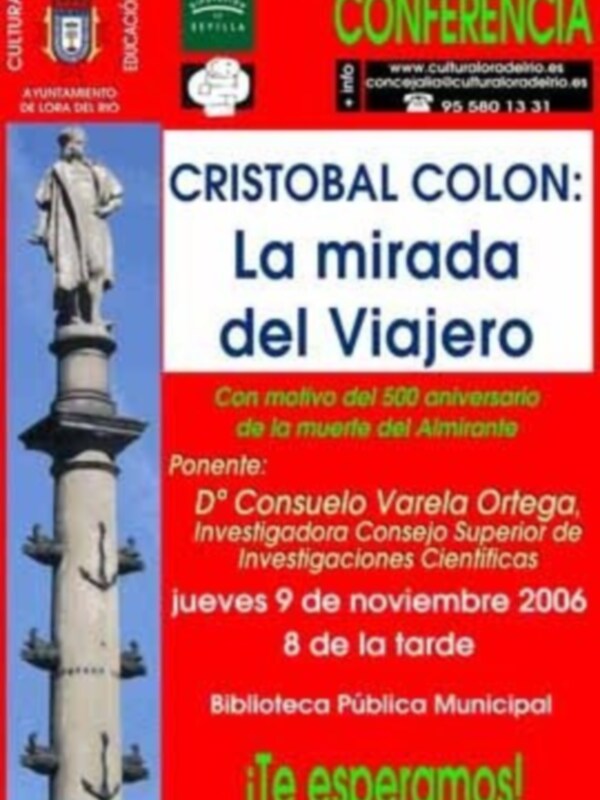 El próximo jueves se celebra en Lora del Río una conferencia sobre Cristobal Colón