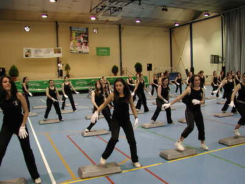 Más de 200 personas participaron en el Aerobitón de Gines