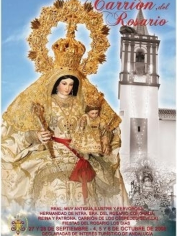 Un año más han comenzado las Fiestas del Rosario en Carrión de los Céspedes del 22 de septiembre al 7 de octubre.  Declaradas de Interés Turístico de Andalucía.