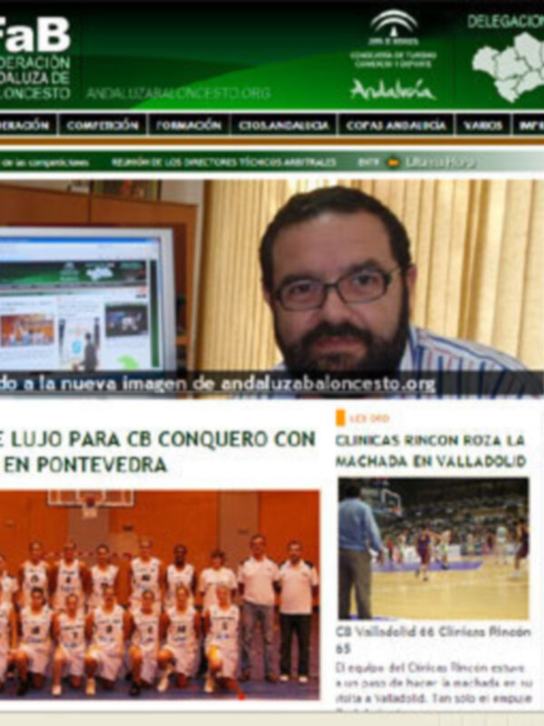 Nueva web de la Federacion Andaluza de Baloncesto