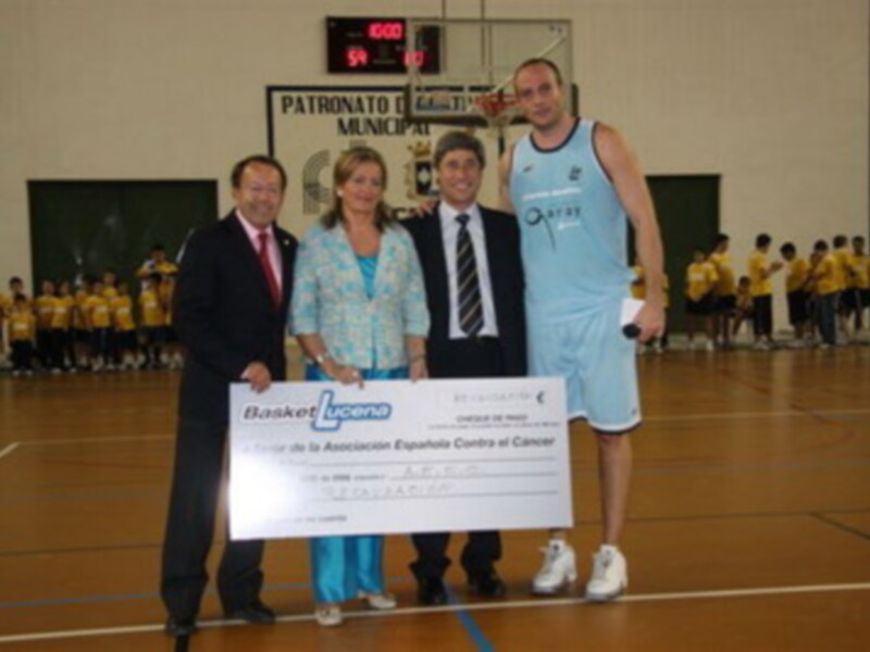Inauguracion de la escuela de baloncesto Fran Murcia en Lucena (Cordoba)