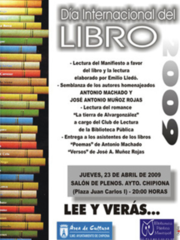 Chipiona festeja este jueves el Día Internacional del Libro