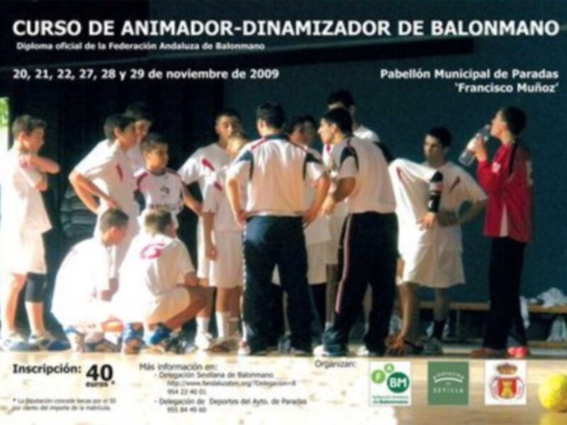 La Diputación y la Sevillana de balonmano ponen en marcha un curso de Animador-Dinamizador en la localidad de Paradas