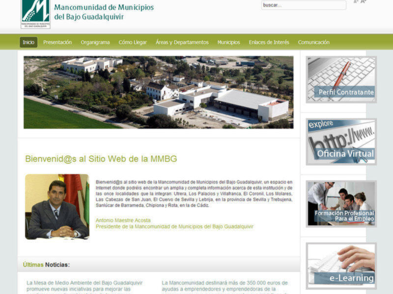 Una innovadora página web ofrecerá un servicio más ágil y eficaz a los ciudadanos del Bajo Guadalquivir