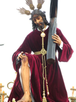 La procesión de todo un barrio por el Cristo de la Caridad de la barriada de los Príncipes.