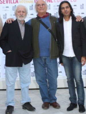 Farruquito acompaña a Carlos Saura a la presentación de la película Flamenco, Flamenco