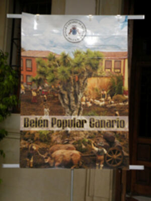 El Hogar Canario, instalo su Belén, un año mas en Sevilla