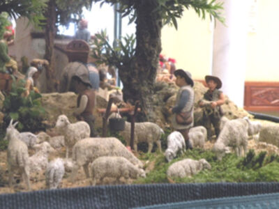 Galería del Belén del Colegio de Farmacéutico de Sevilla