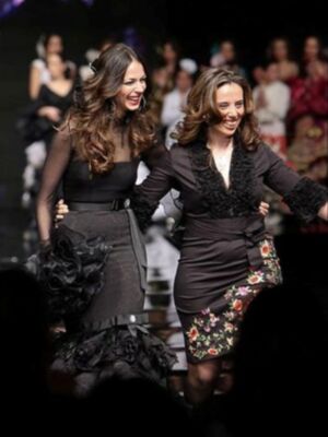 Marisa Jara, Helen Lindes, Paula Guilló, Miss España 2010, Eva González y Mª José Suárez de flamenca en Simof 2011