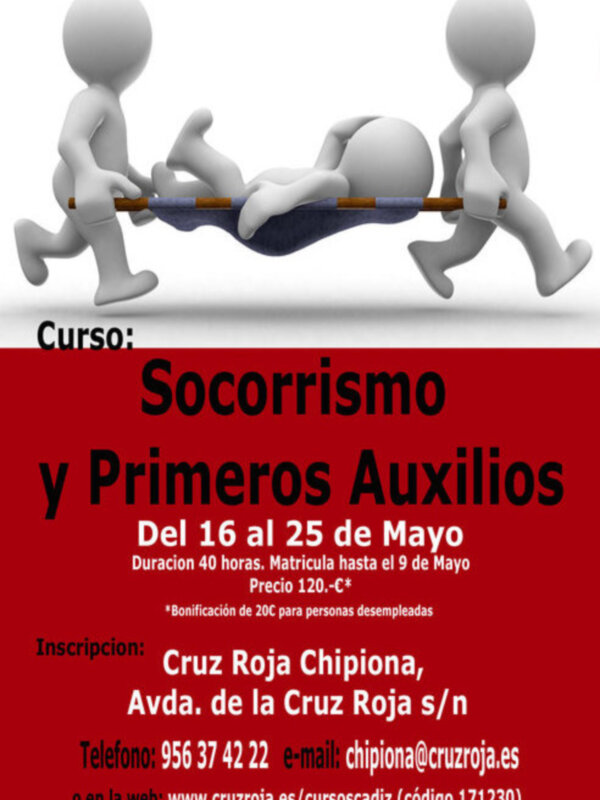 Cruz Roja de Chipiona convoca un curso de "Socorrismo y primeros auxilios"