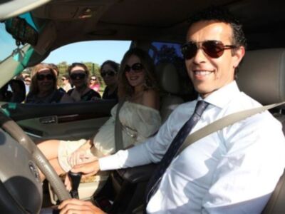 Rocío Carrasco con Fidel Albiac, espectacular en la boda de su prima Rosario