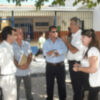 El alcalde visita las obras de puesta a punto del Colegio Aparcero y asiste al inicio del curso escolar