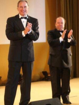 Alejandra Osborne y su marido en el cuarto mes de embarazo