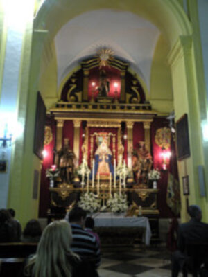 Altar de Triduo de la Virgen de los Reyes, Patrona de los Sastres.