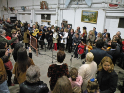 Acto de entronización de la Imagen del Niño Jesús en la carroza del nacimiento de la cabalgata 2012