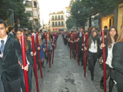 El Cristo de la Salud de la Hermandad de la Candelaria, presidio el Vía crucis, del consejo, de Hermandades y Cofradías de Sevilla 2012.