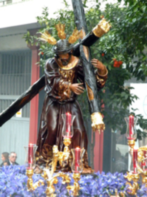 El Cristo de la Salud de la Hermandad de la Candelaria, presidio el Vía crucis, del consejo, de Hermandades y Cofradías de Sevilla 2012.