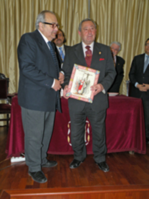 El cofrade Gabriel Solís Carvajal, pronuncio en el Ateneo Sevillano, el pregón de la Siete Palabras.