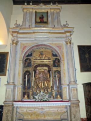 Retablo de Santa Ana del Siglo XVI en la parroquia de Alcalá del Río.