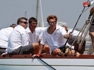 Piere Casiragui, tercer hijo de la Princesa Carolina de Mónaco y miembro de la Tripulación del Tuiga, en "la Semana Clásica de Puerto Sherry"