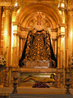 Procesión mañanera del Santo Patron San Gregorio de Osset de la localidad de Alcalá del Río