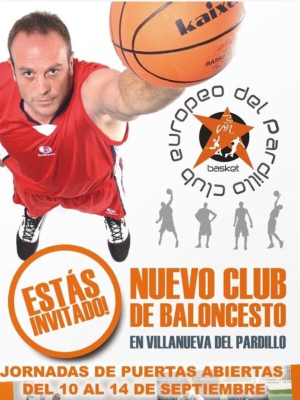 ¡Estás invitado al nuevo club de baloncesto en Villanueva del Pardillo! Jornadas de puertas abiertas del 10 al 14 de septiembre.