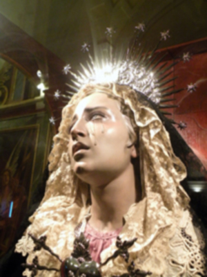 Sevilla. La Virgen de los Dolores del Convento del Santo Ángel de Sevilla.