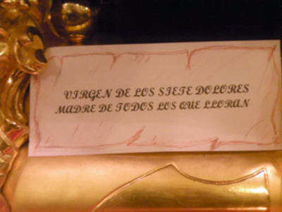 Sevilla. La Virgen de los Dolores del Convento del Santo Ángel de Sevilla.