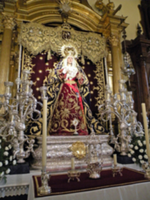 Provincia.Museo de los enseres de la Hermandad de Jesús Nazareno en la Iglesia Parroquial de Alcalá del Río.