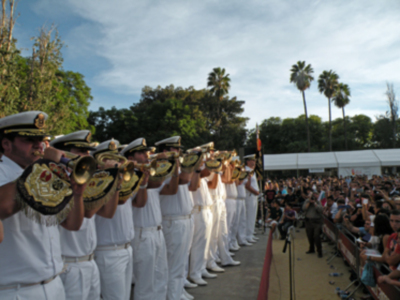 Sevilla. Certamen de Bandas" Música para un altar", en el parque los Principe