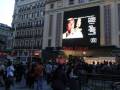Cines Callao en Madrid, con una gran pantalla anunciando el estreno de 'Pedro Ruiz'.