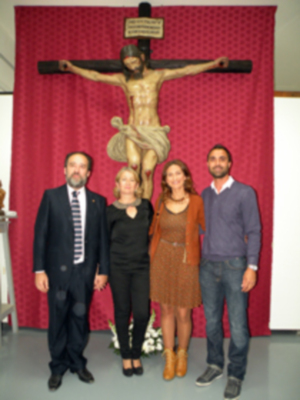 Sevilla. Bendición e inauguración del estudio de escultura de Manuel  Mazueco García.